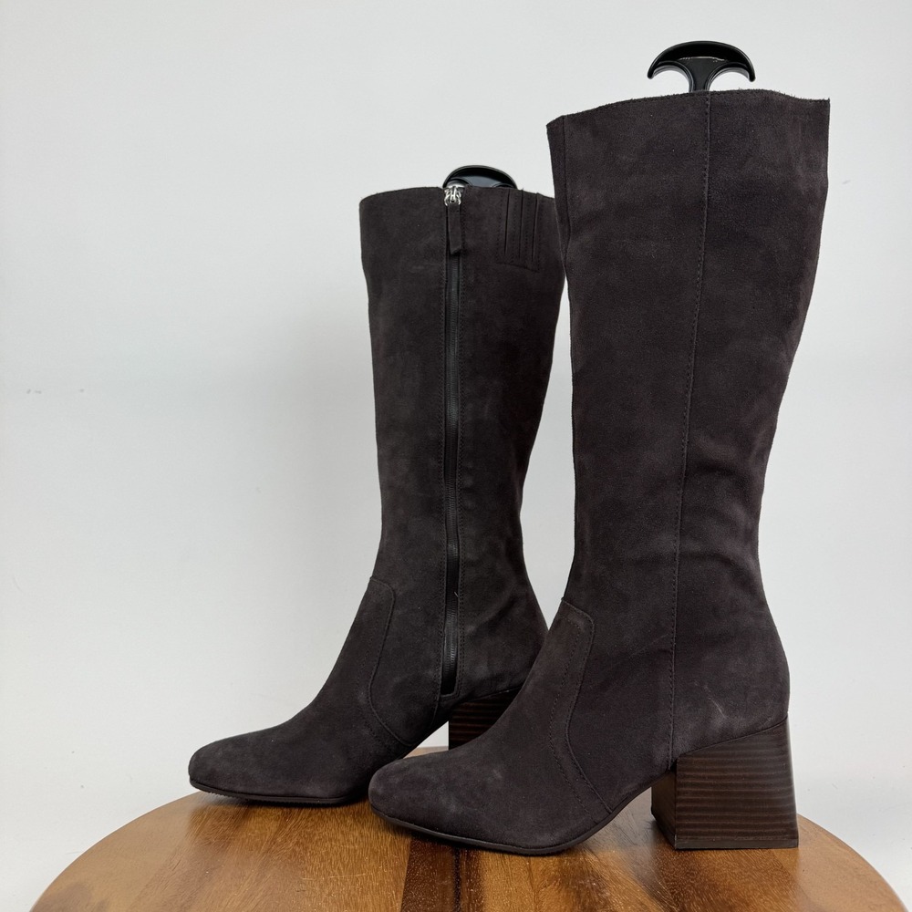 Womens Blondo Tessa Waterproof Brown Suede Tall Block Heel Boots Size 8.5 M EUC - Picture 2 of 9